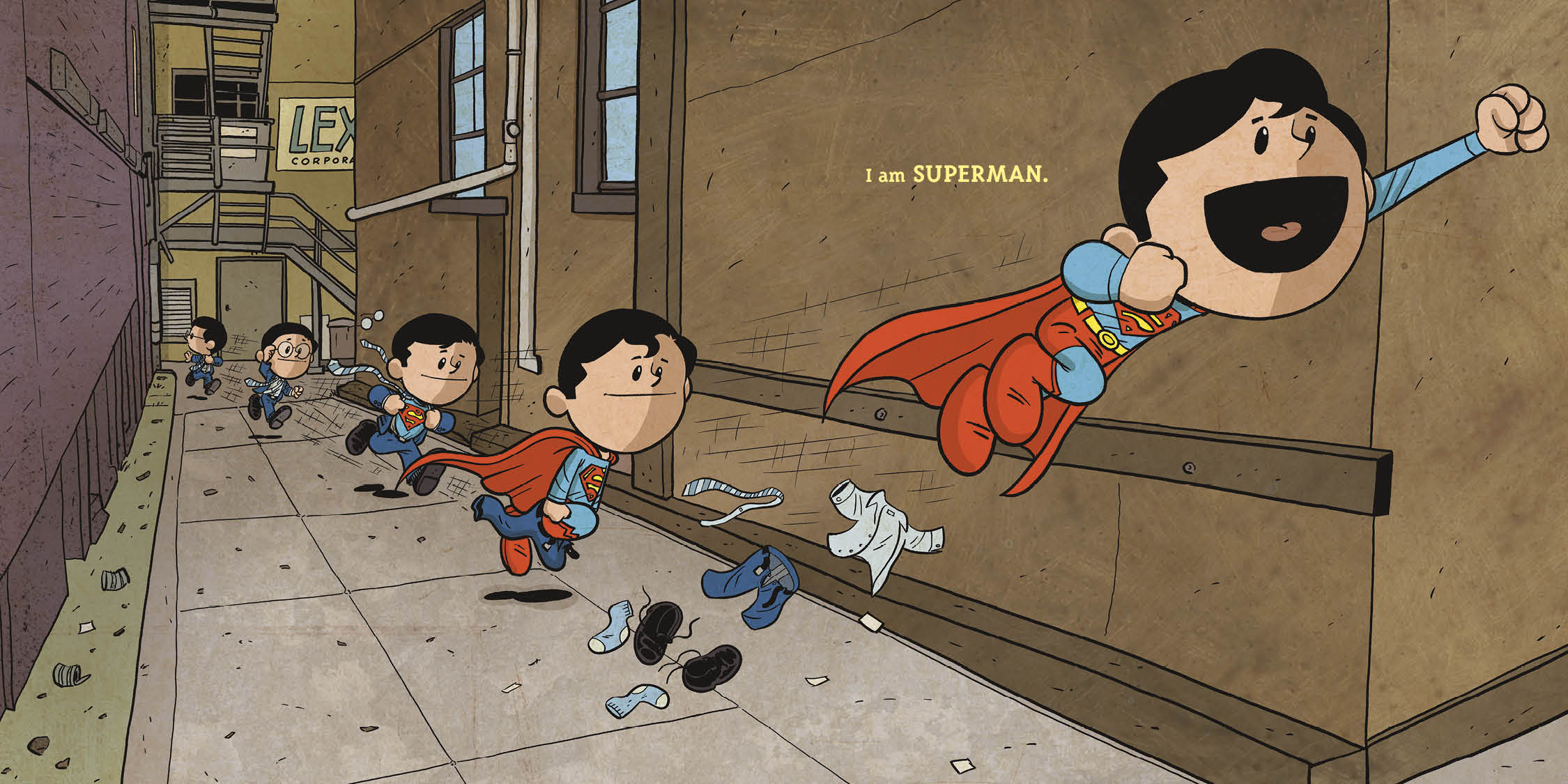 Spread from I Am Superman, companion to I Am Batman